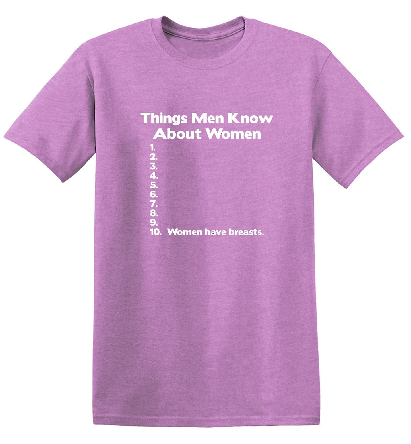 Funny T-Shirts design "Things Men Know About Women"