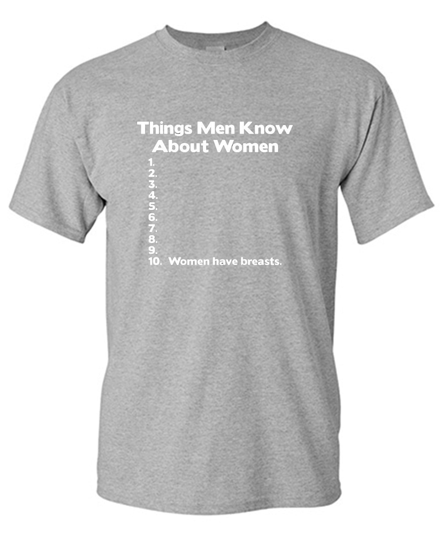 Funny T-Shirts design "Things Men Know About Women"