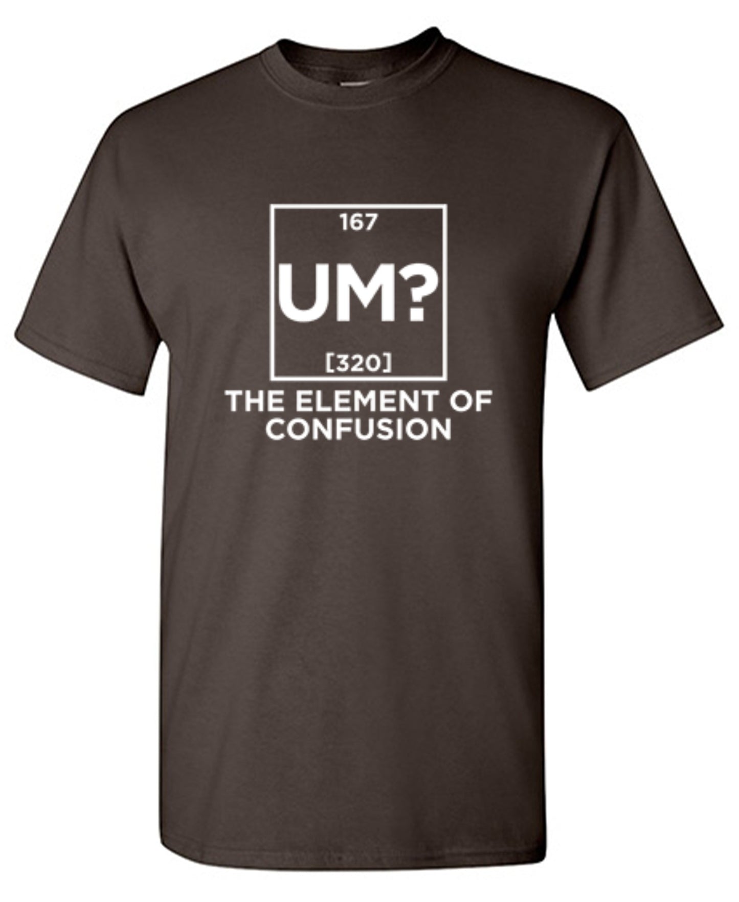 Funny T-Shirts design "Um The Element Of Confusion"