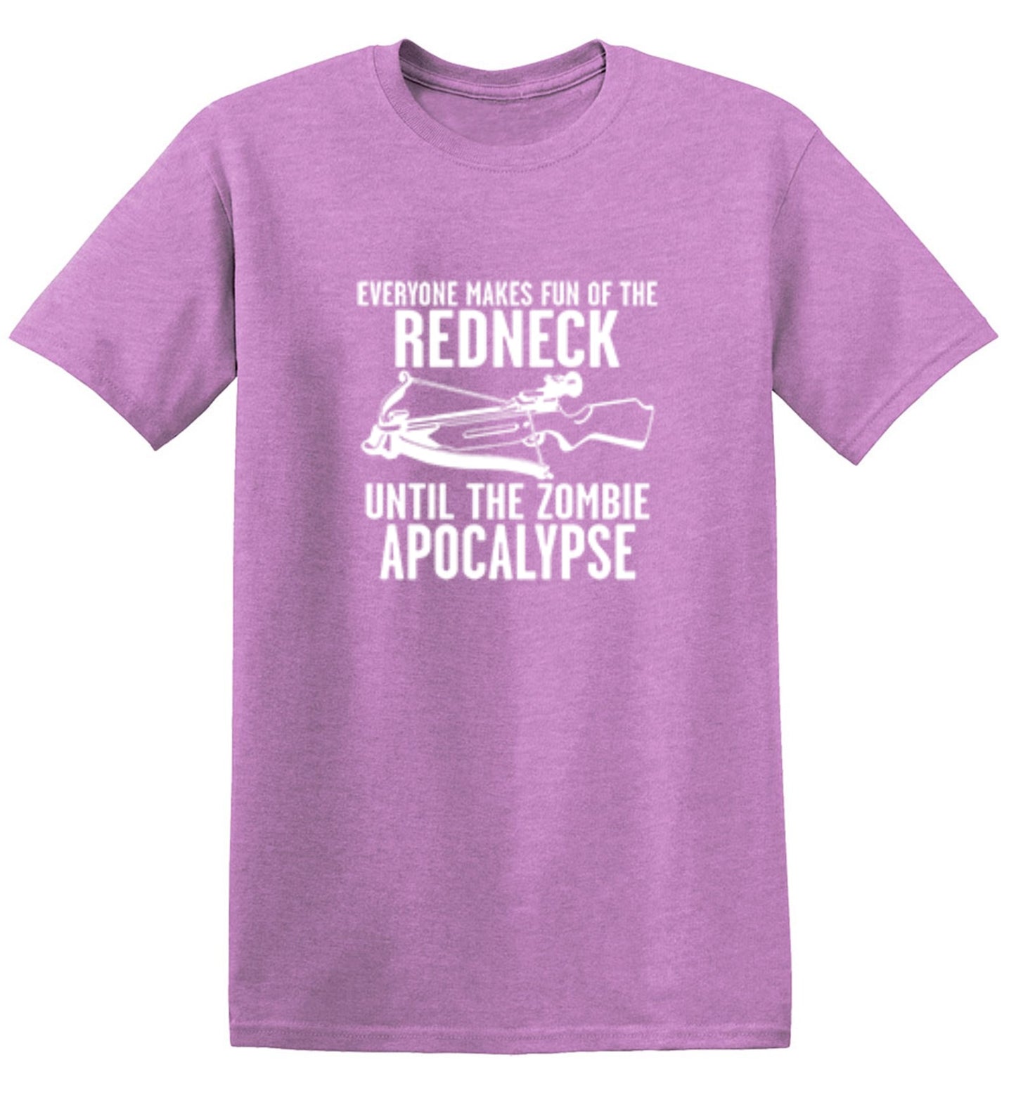 Funny T-Shirts design "Everyone Makes Fun of the Redneck Until The Zombie Apocalypse"