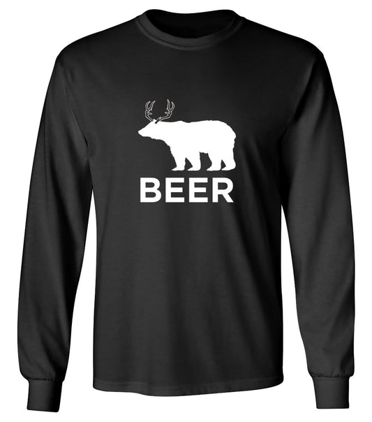Funny T-Shirts design "Beer Animal Graphic T-Shirt - Long Sleeve"