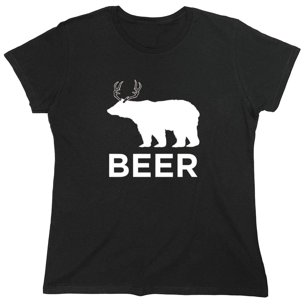 Funny T-Shirts design "Beer Animal Graphic T-Shirt - Womens"
