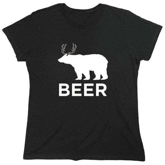 Funny T-Shirts design "Beer Animal Graphic T-Shirt - Womens"