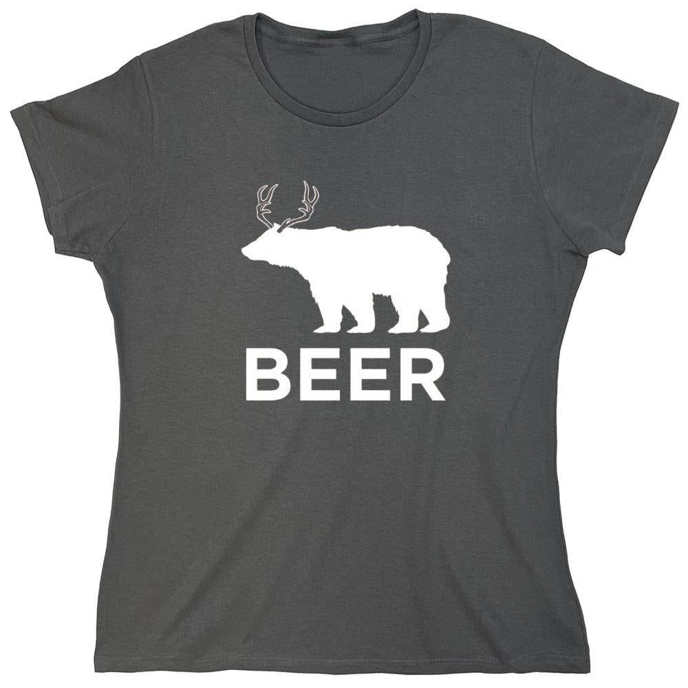 Funny T-Shirts design "Beer Animal Graphic T-Shirt - Womens"