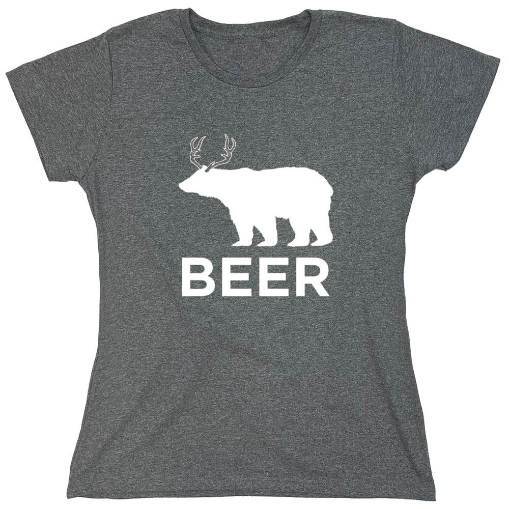 Funny T-Shirts design "Beer Animal Graphic T-Shirt - Womens"