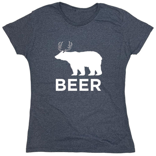 Funny T-Shirts design "Beer Animal Graphic T-Shirt - Womens"