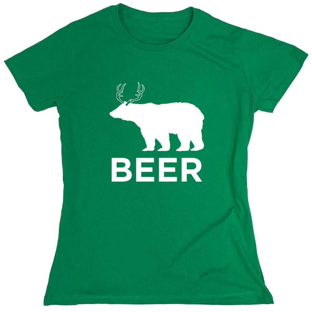 Funny T-Shirts design "Beer Animal Graphic T-Shirt - Womens"