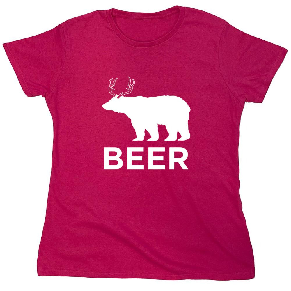 Funny T-Shirts design "Beer Animal Graphic T-Shirt - Womens"