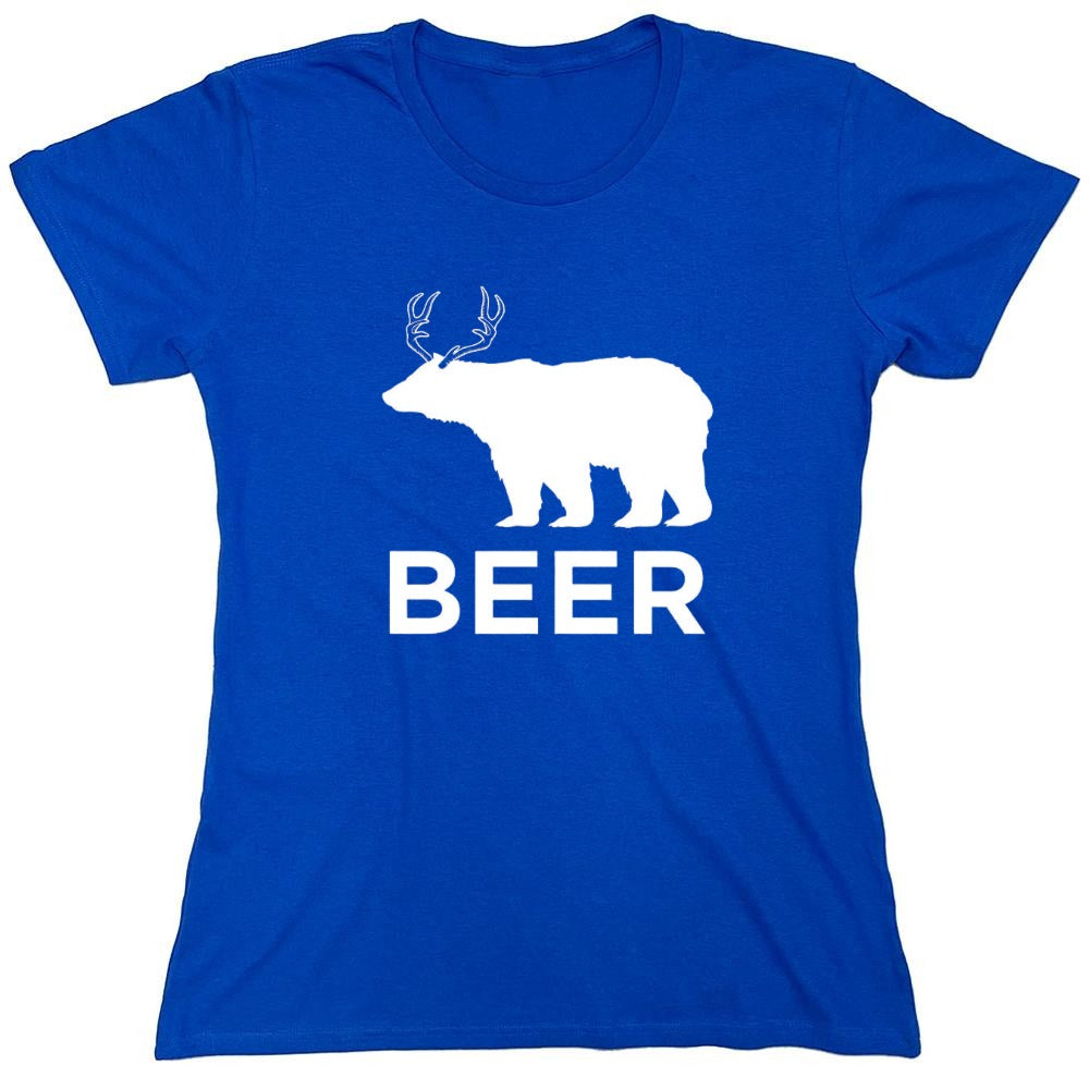 Funny T-Shirts design "Beer Animal Graphic T-Shirt - Womens"