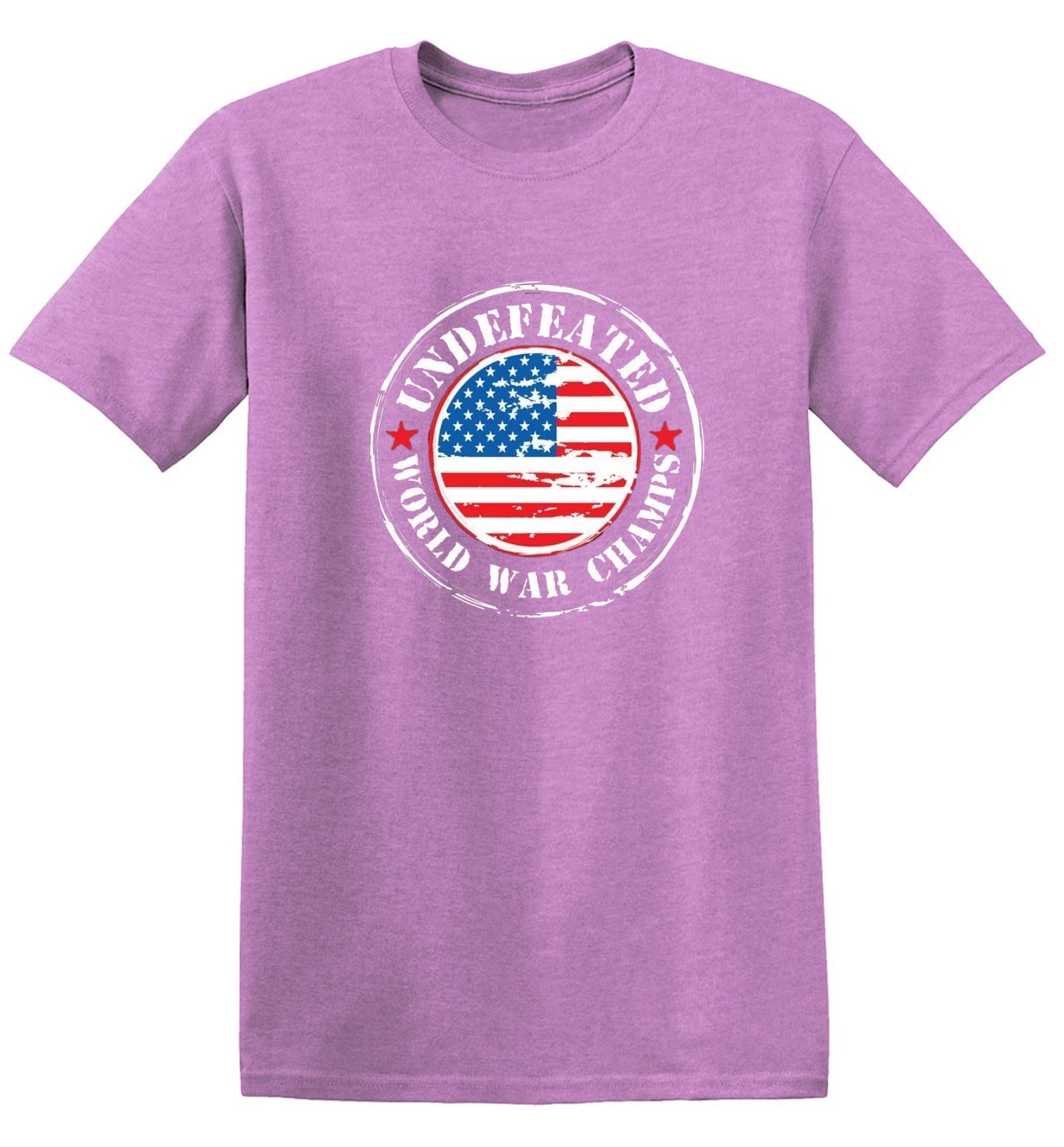 Funny T-Shirts design "Undefeated World War Champs - American Patriotic Shirt"