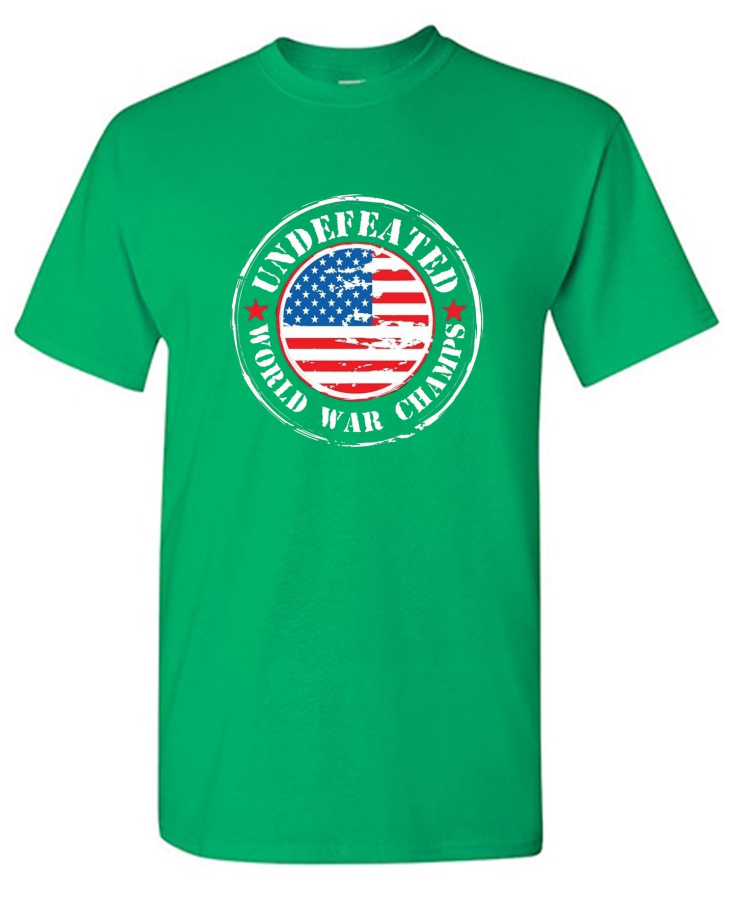 Funny T-Shirts design "Undefeated World War Champs - American Patriotic Shirt"