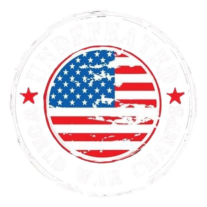 Funny T-Shirts design "Undefeated World War Champs - American Patriotic Shirt"