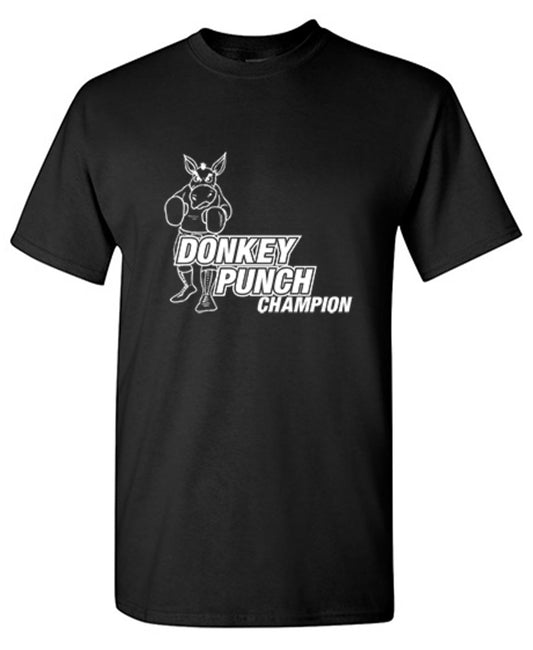 Funny T-Shirts design "Donkey Punch Champion"