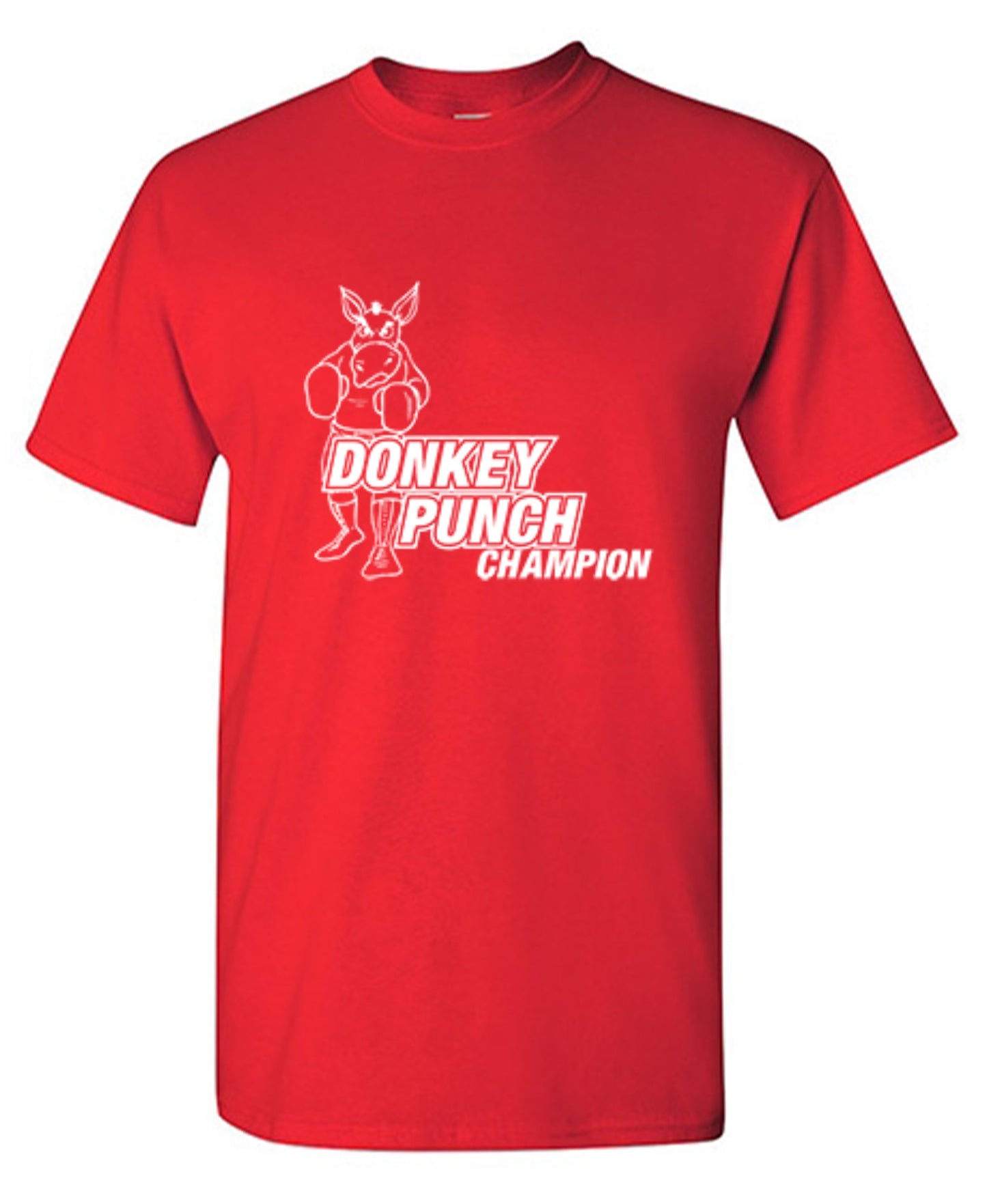 Funny T-Shirts design "Donkey Punch Champion"