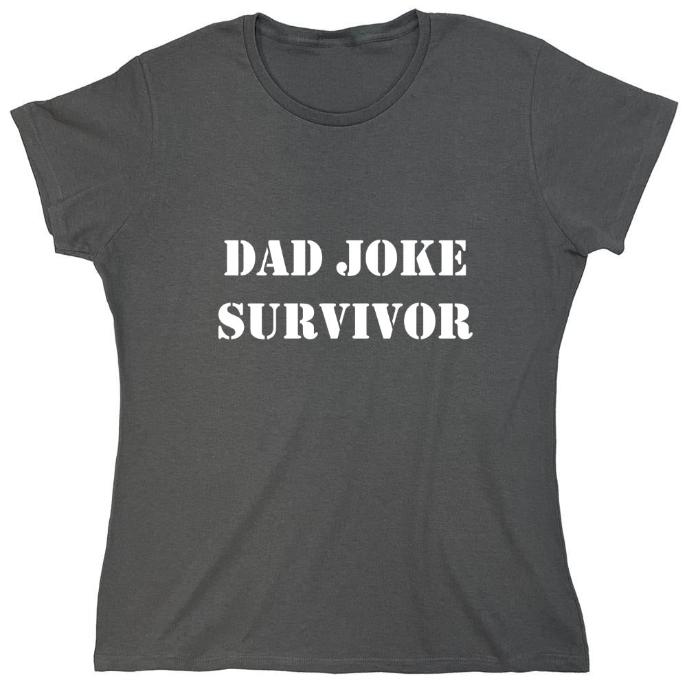 Funny T-Shirts design "Dad Joke Survivor - Womens"