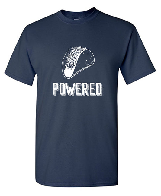 Funny T-Shirts design "Taco Powered"