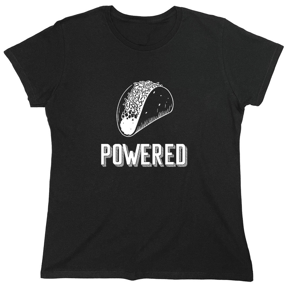 Funny T-Shirts design "Taco Powered - Womens"