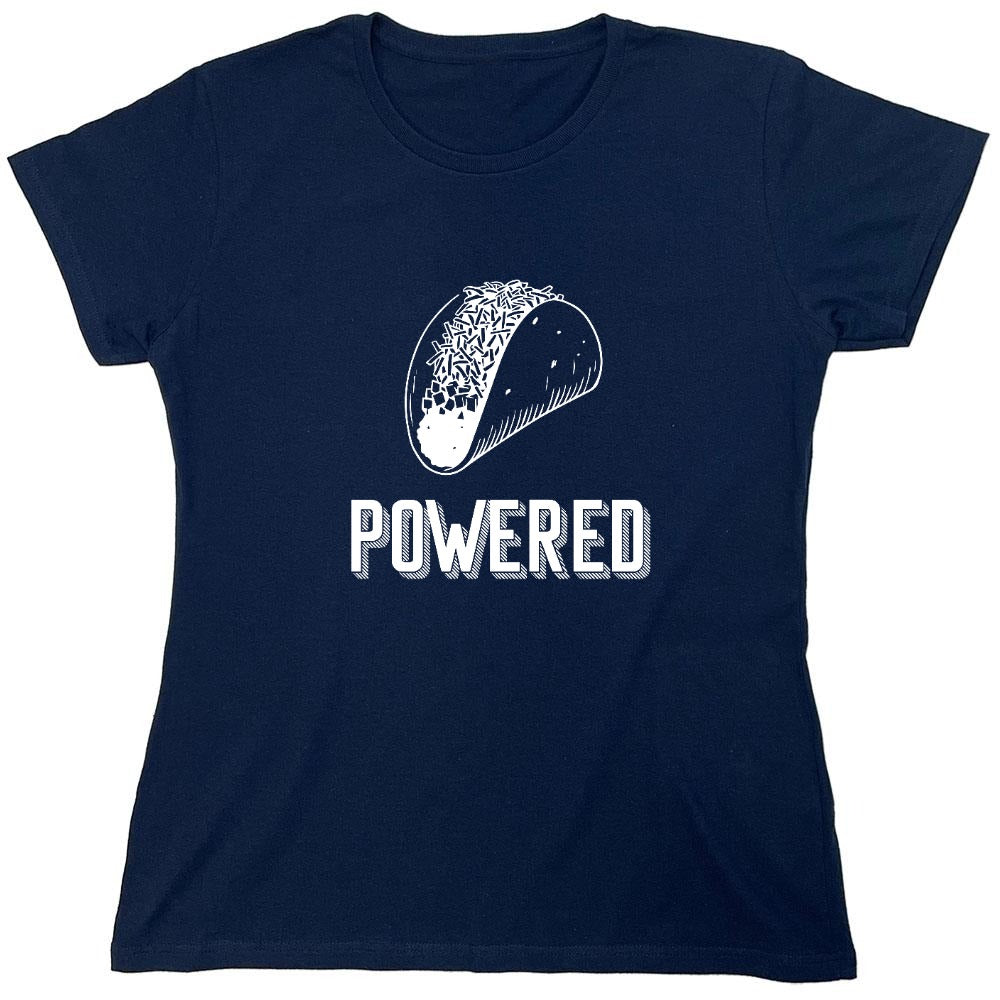 Funny T-Shirts design "Taco Powered - Womens"