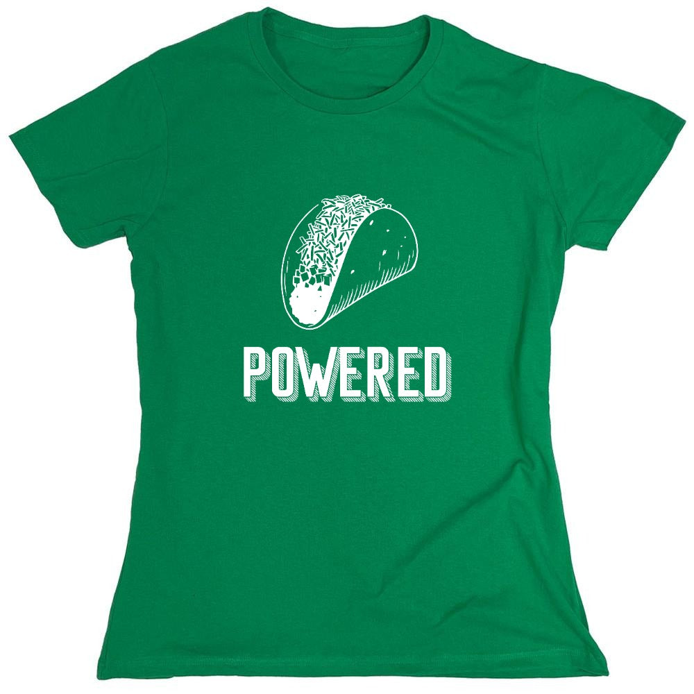 Funny T-Shirts design "Taco Powered - Womens"