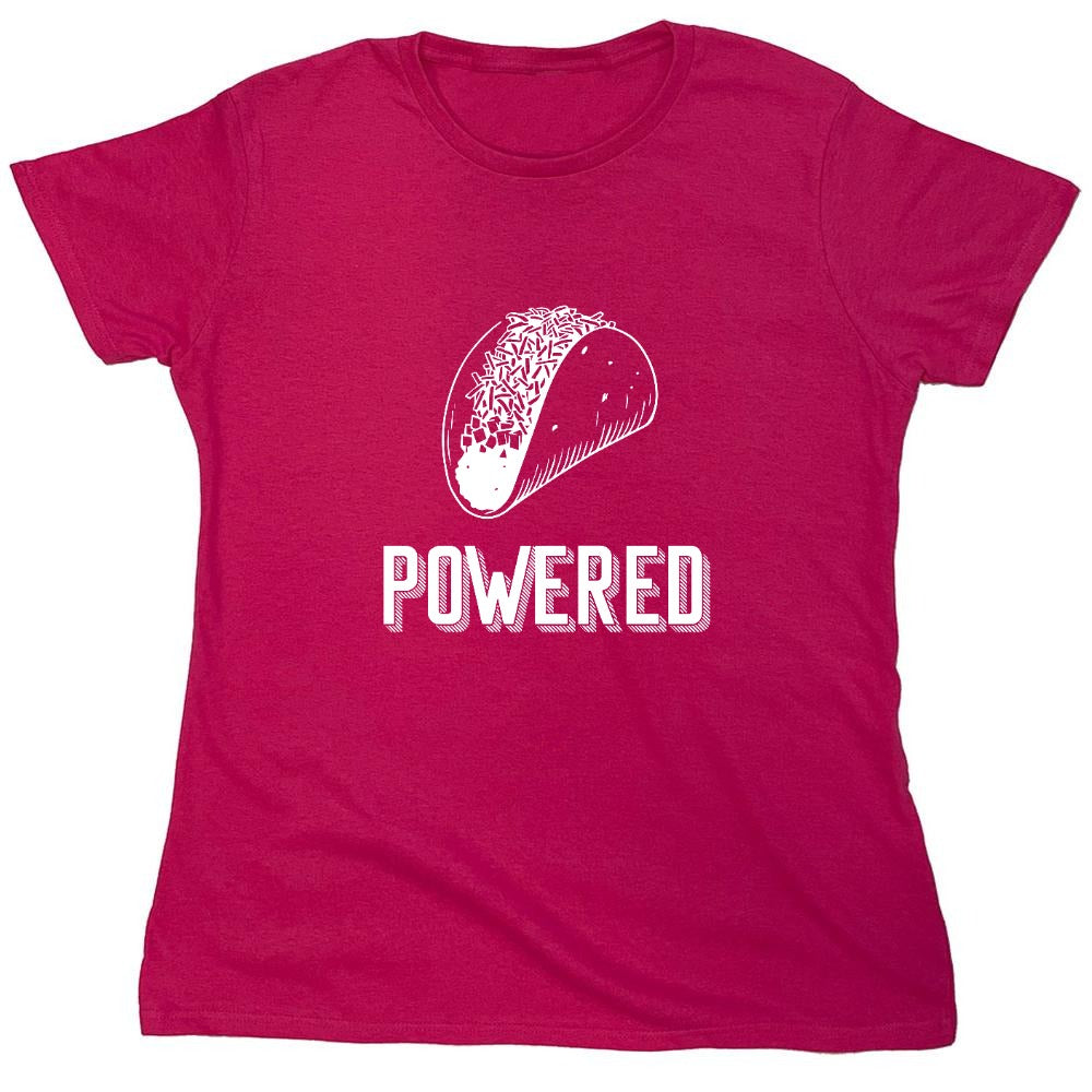 Funny T-Shirts design "Taco Powered - Womens"
