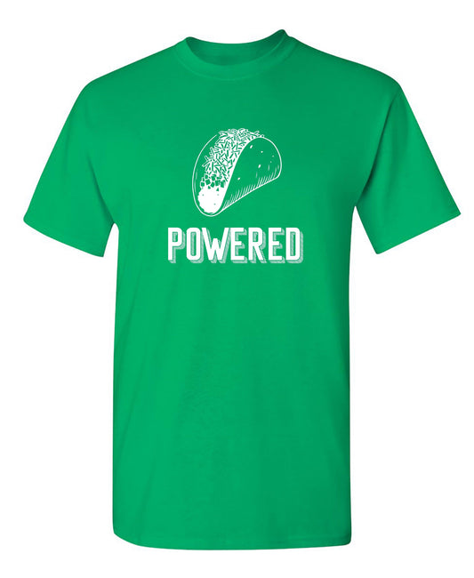 Funny T-Shirts design "Taco Powered"