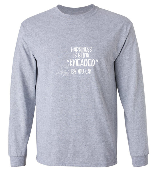 Funny T-Shirts design "KNEADED_CAT - Long Sleeve"
