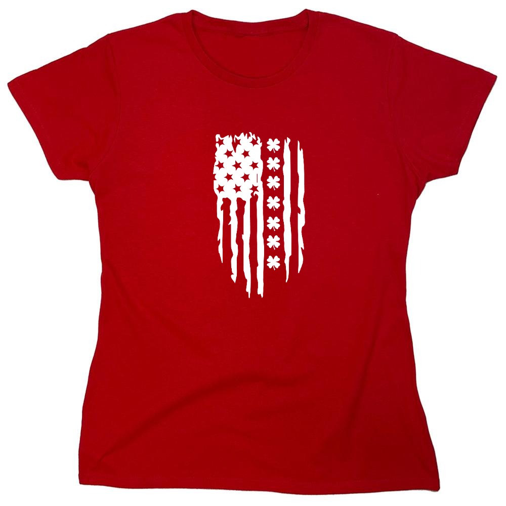 Funny T-Shirts design "FLAG IRISH - Womens"