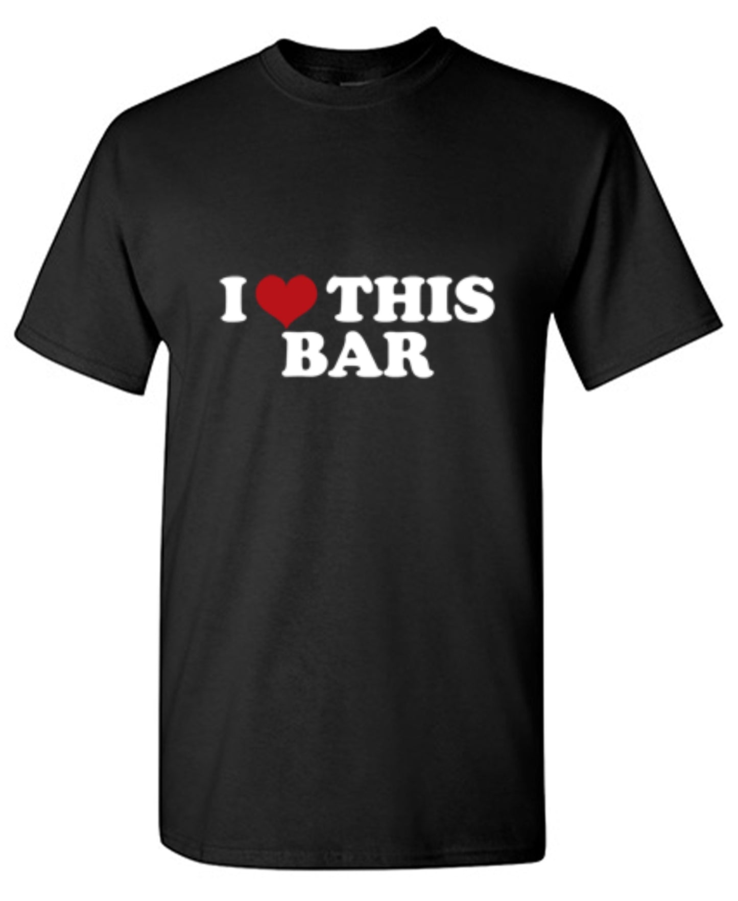 Funny T-Shirts design "I Love This Bar"