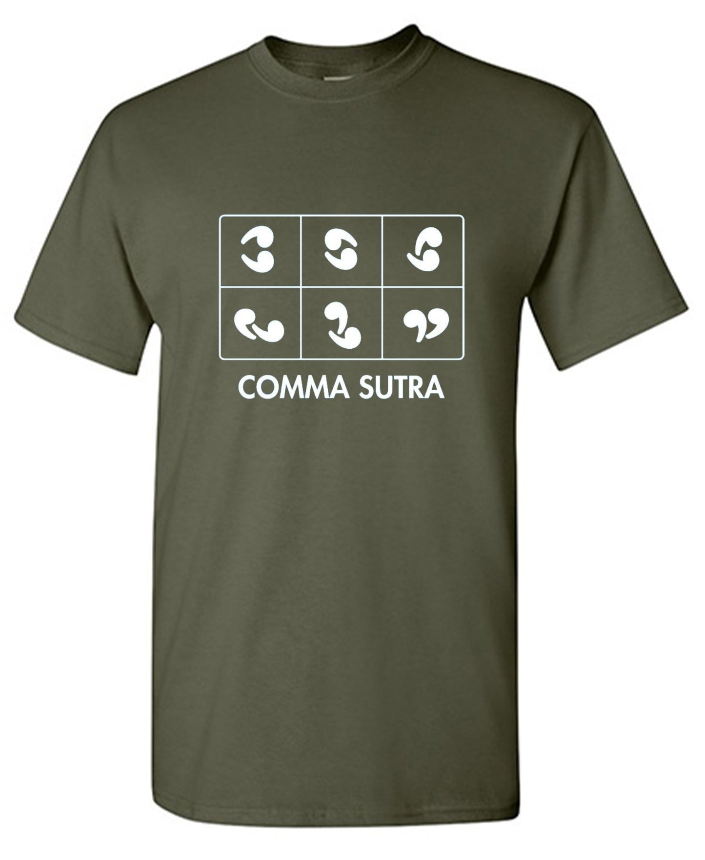 Funny T-Shirts design "Comma Sutra"