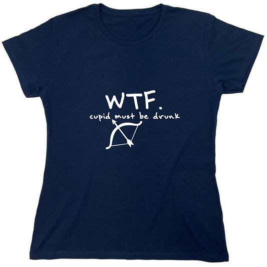 Funny T-Shirts design "WTF CUPID - Womens"