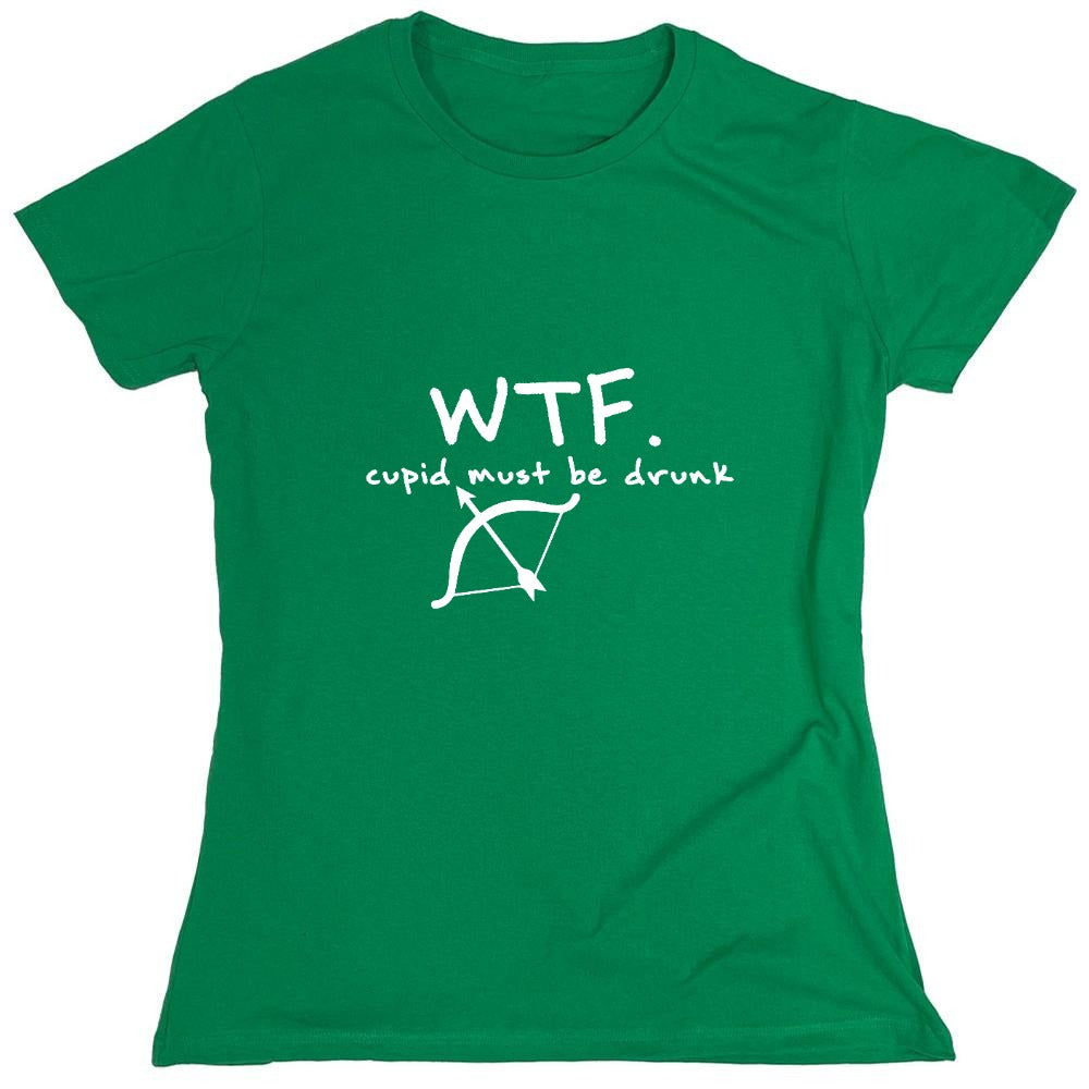 Funny T-Shirts design "WTF CUPID - Womens"
