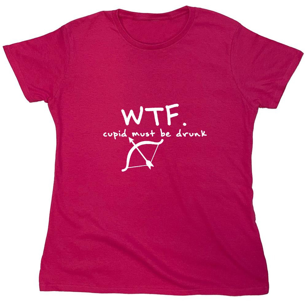 Funny T-Shirts design "WTF CUPID - Womens"