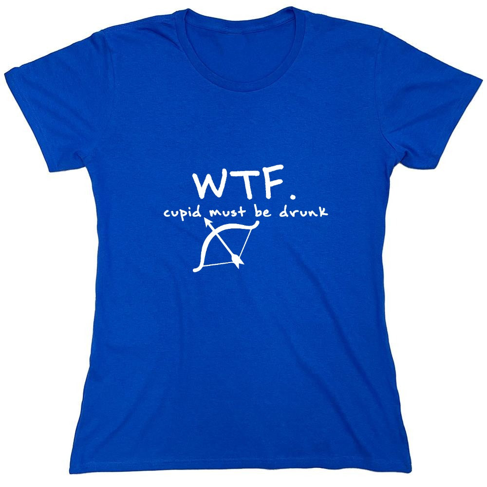 Funny T-Shirts design "WTF CUPID - Womens"