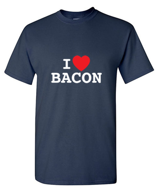 Funny T-Shirts design "I Love Bacon - Tall Tee"