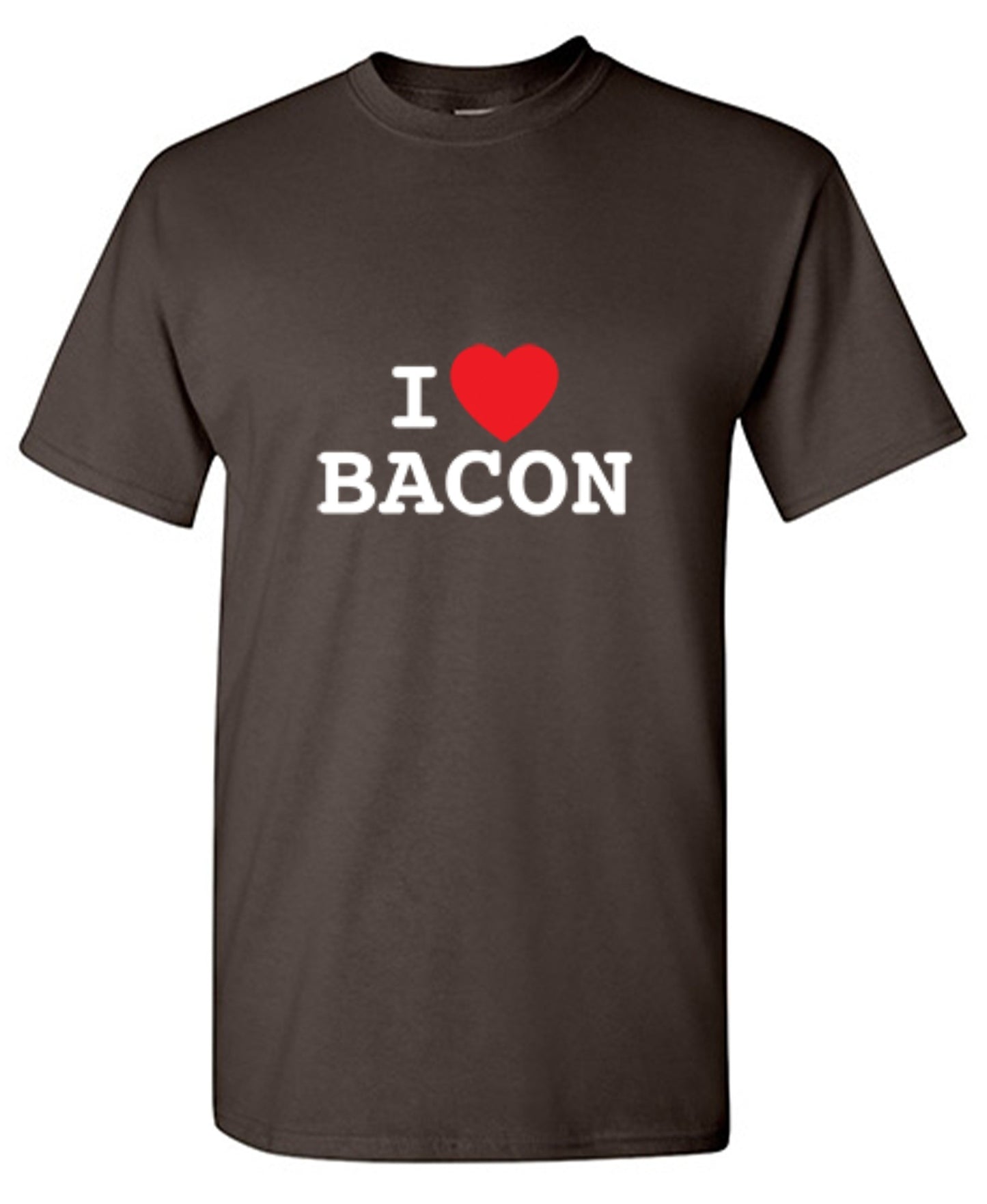 Funny T-Shirts design "I Love Bacon"