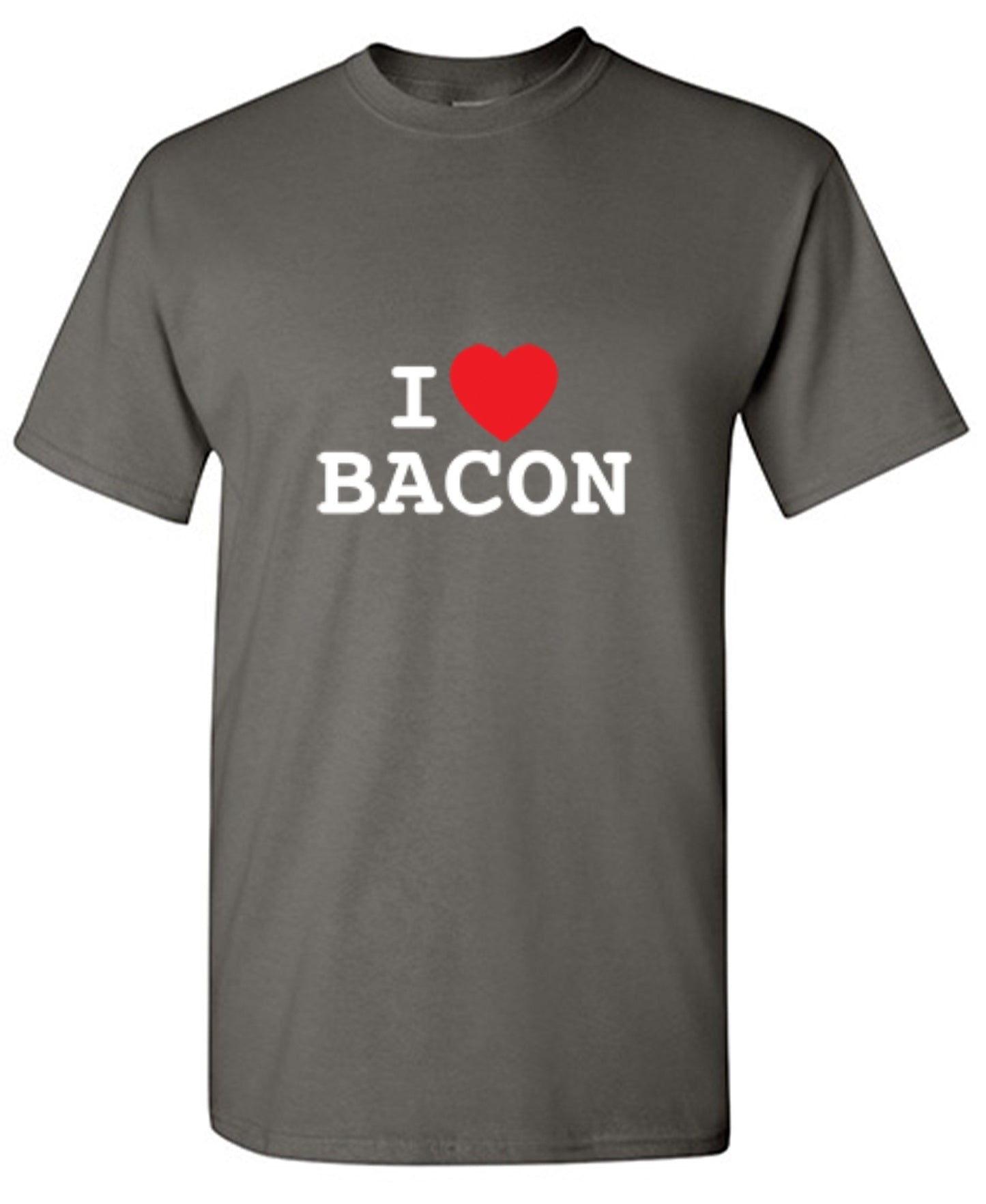 Funny T-Shirts design "I Love Bacon"