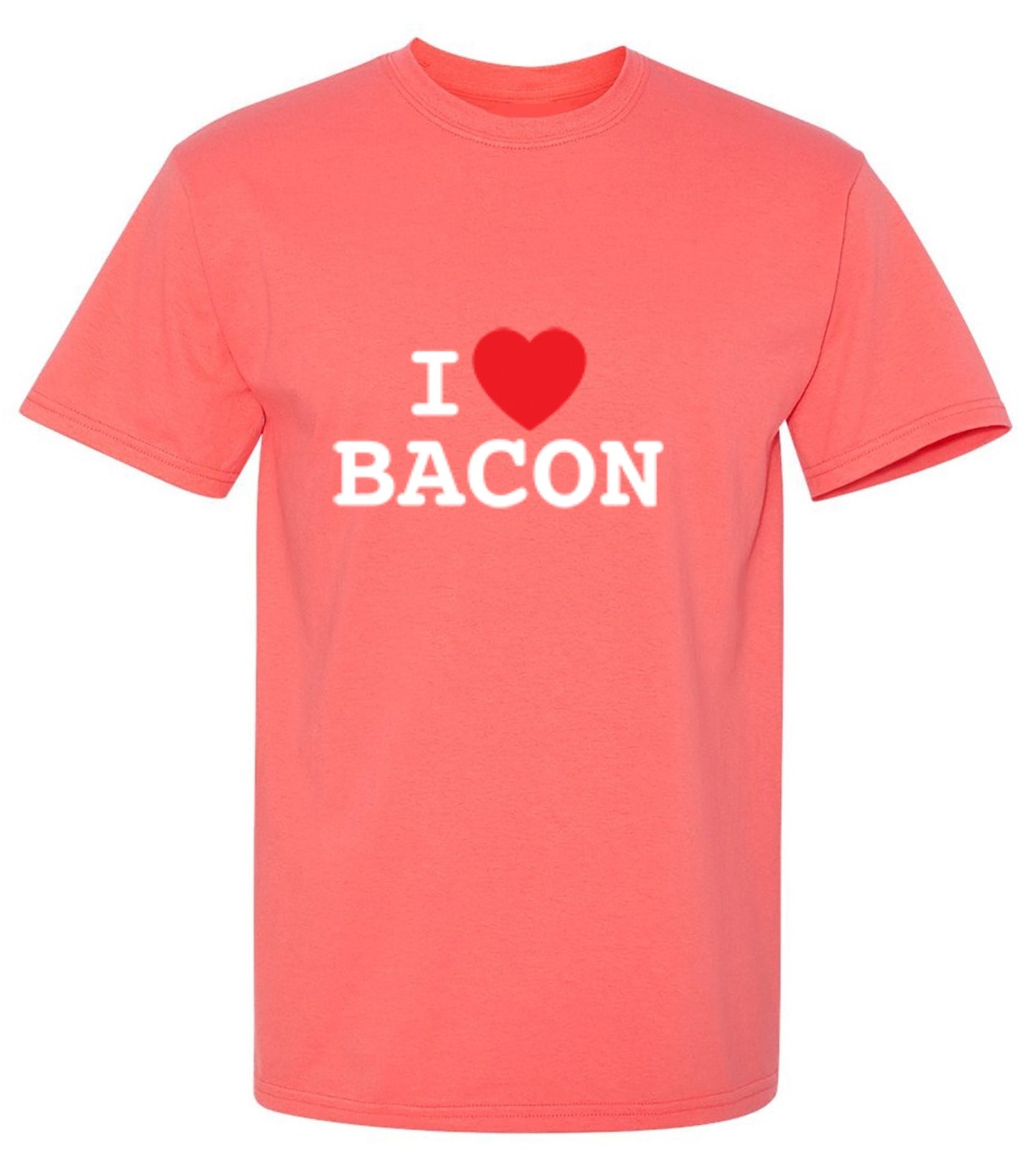 Funny T-Shirts design "I Love Bacon"