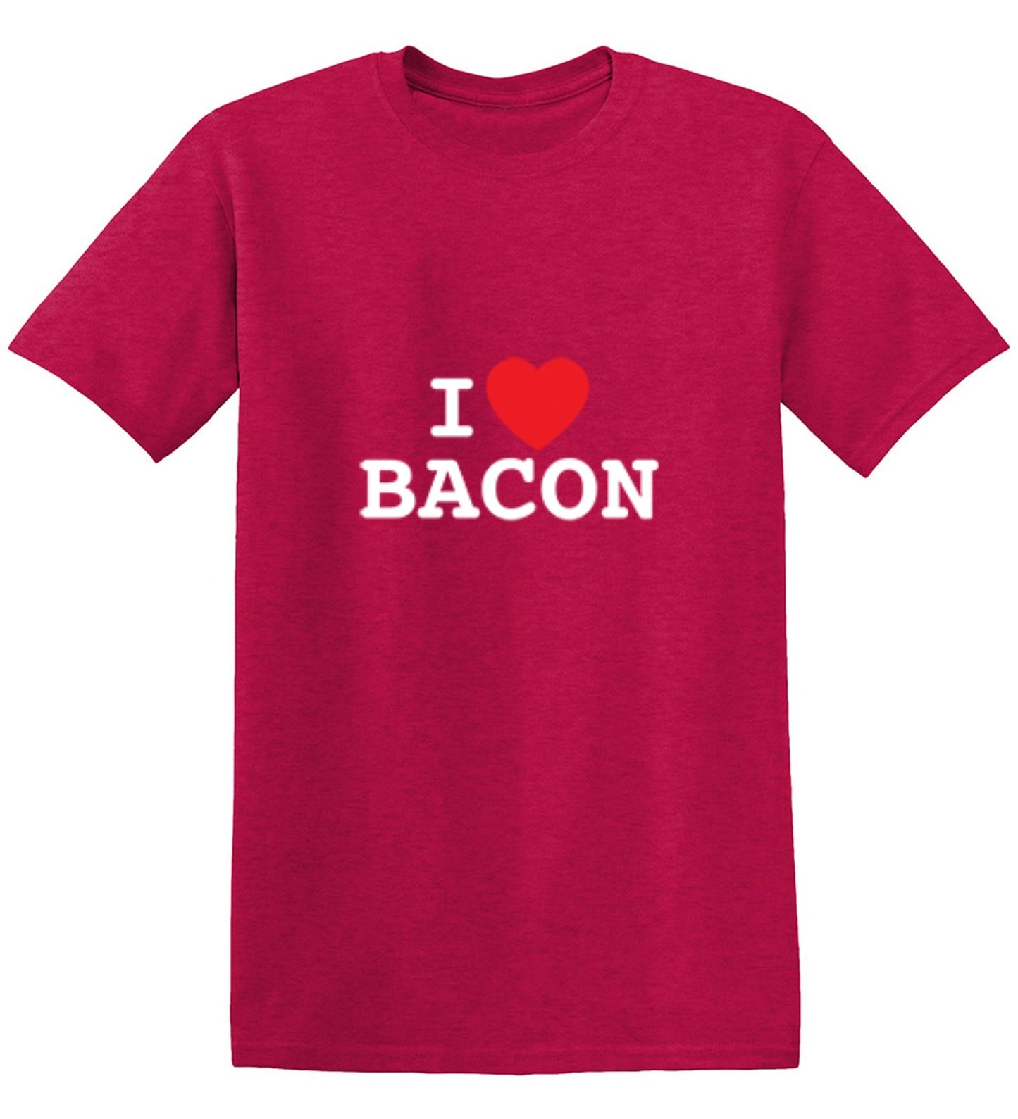 Funny T-Shirts design "I Love Bacon"