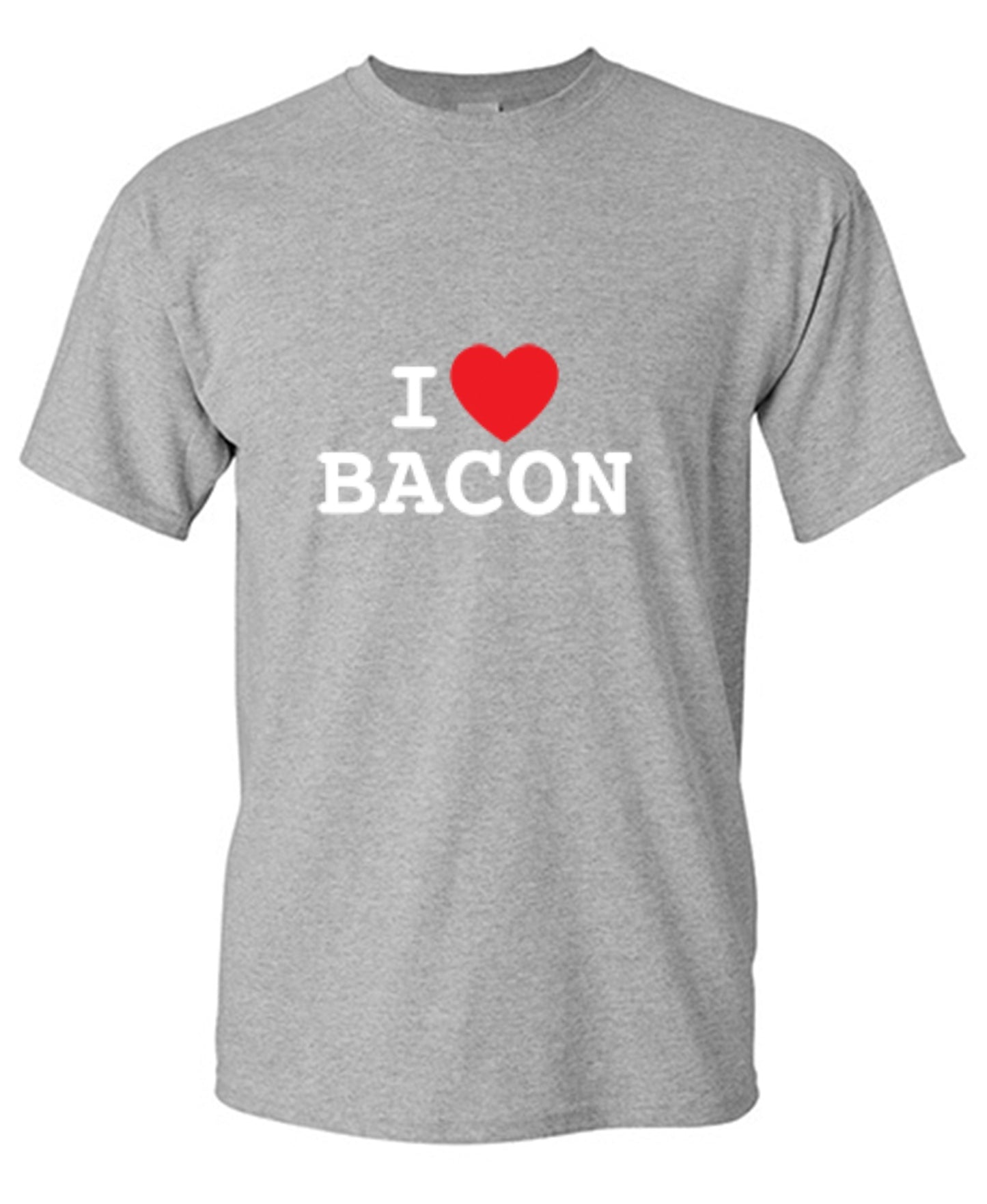 Funny T-Shirts design "I Love Bacon"