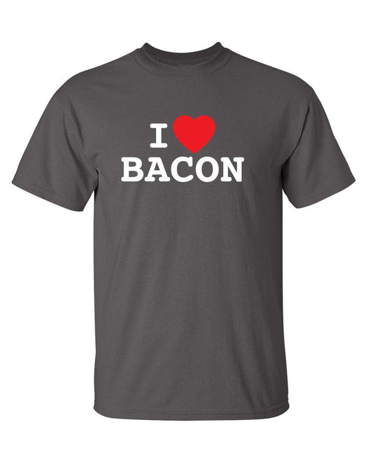 Funny T-Shirts design "I Love Bacon"