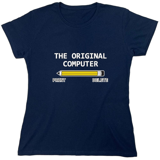 Funny T-Shirts design "The Original Computer - Womens"