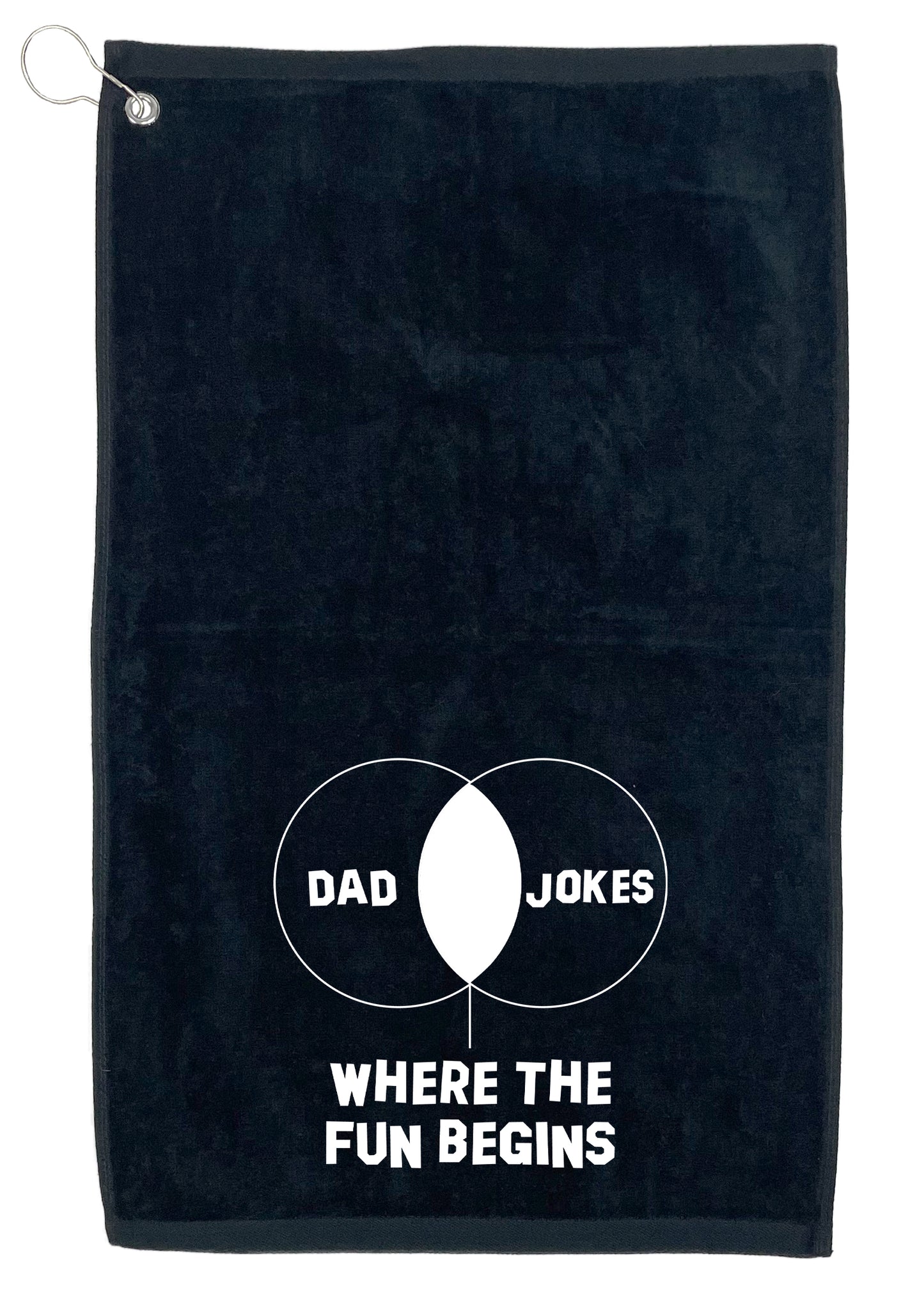 Dad Jokes! Where The Fun Begins, Golf Towel - Funny T Shirts & Graphic Tees