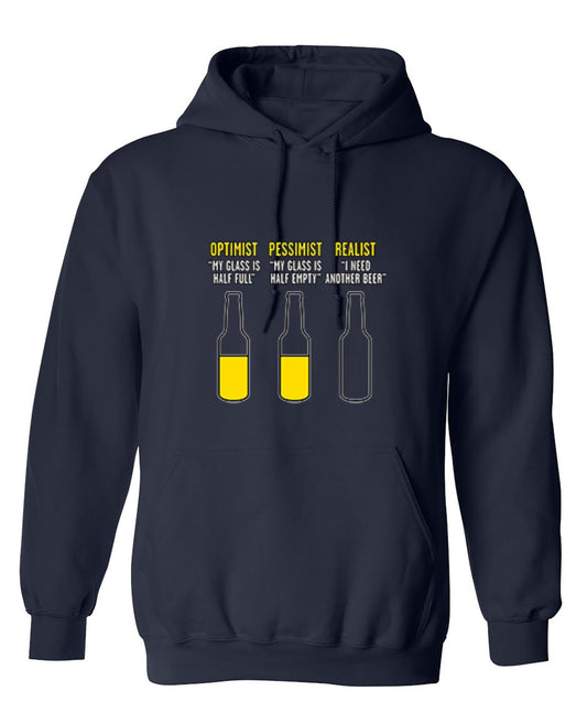 Funny T-Shirts design "Optimist Pessimist Realist T-Shirt - Hoodie"