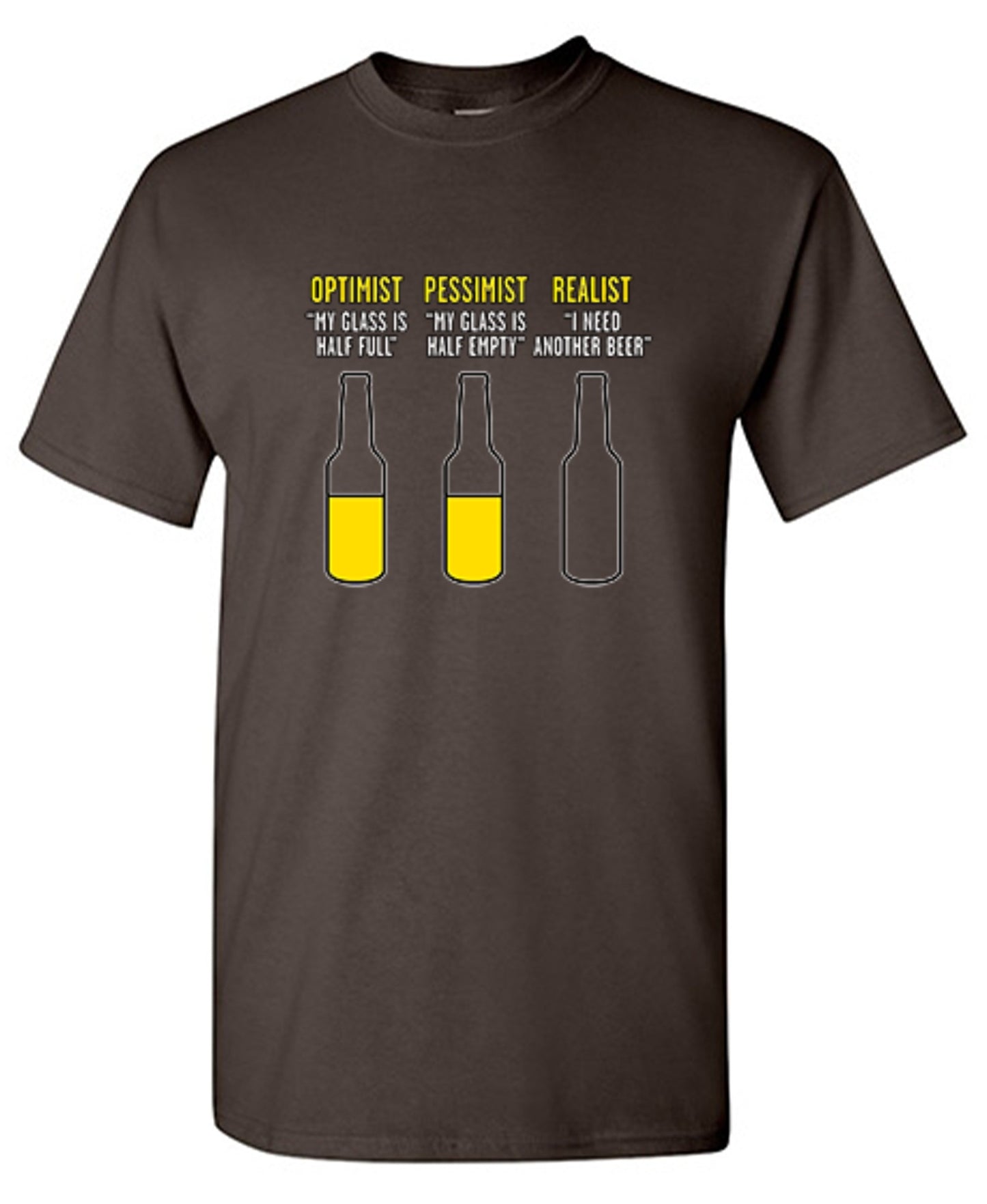 Funny T-Shirts design "Optimist Pessimist Realist T-Shirt"