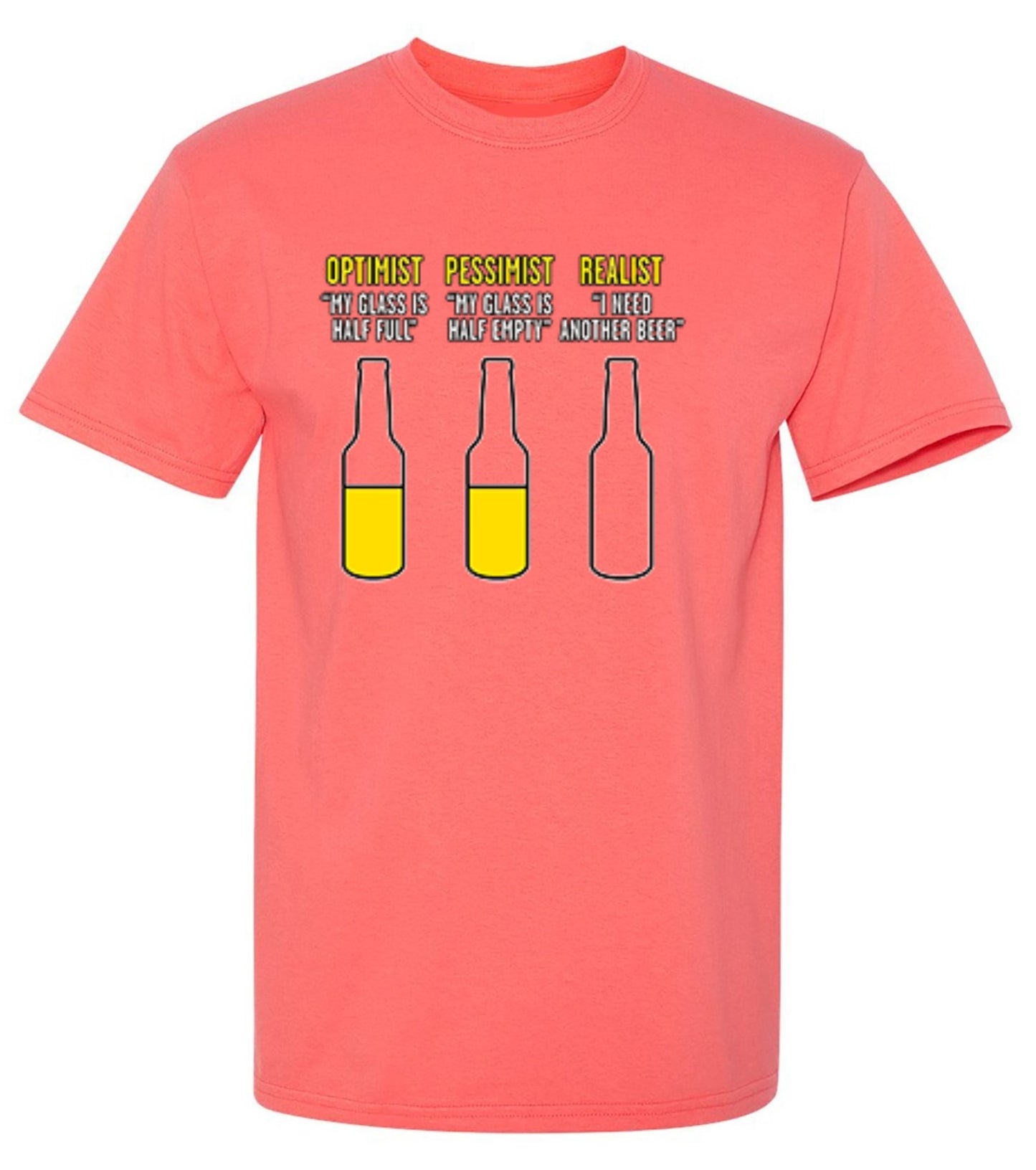 Funny T-Shirts design "Optimist Pessimist Realist T-Shirt"