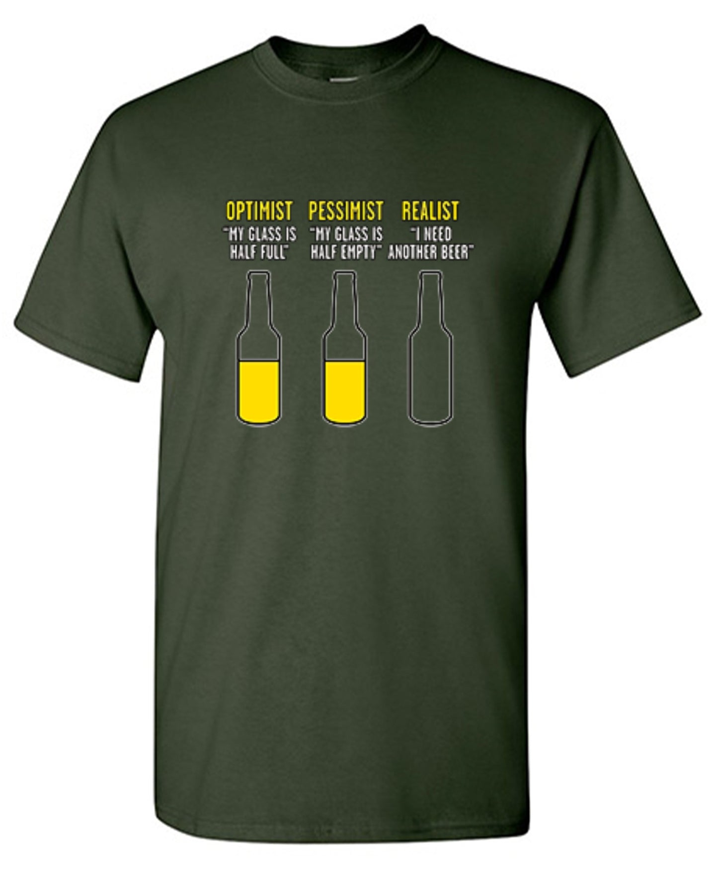 Funny T-Shirts design "Optimist Pessimist Realist T-Shirt"