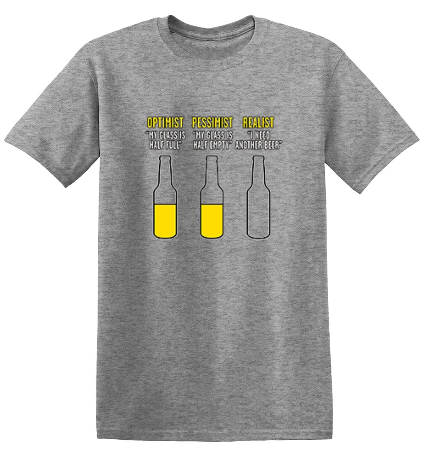 Funny T-Shirts design "Optimist Pessimist Realist T-Shirt"