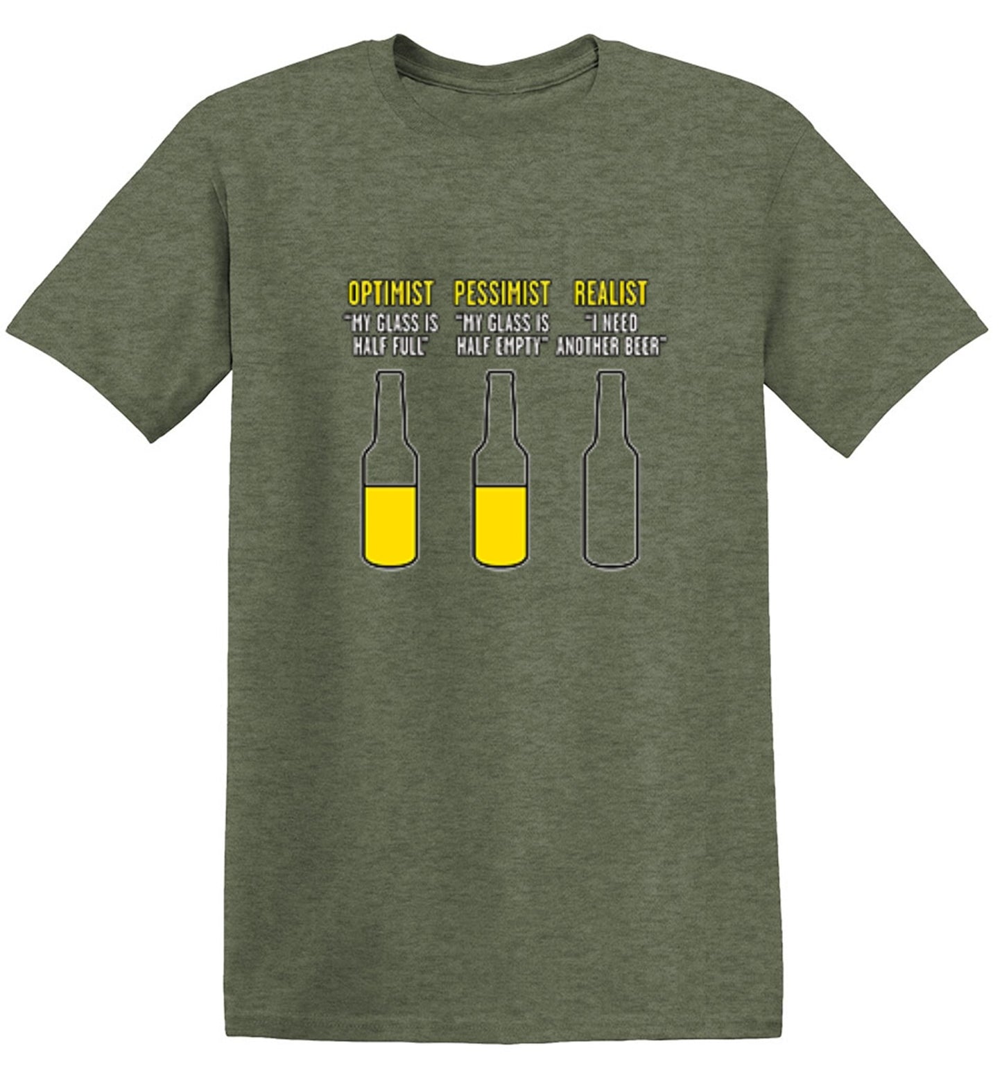 Funny T-Shirts design "Optimist Pessimist Realist T-Shirt"
