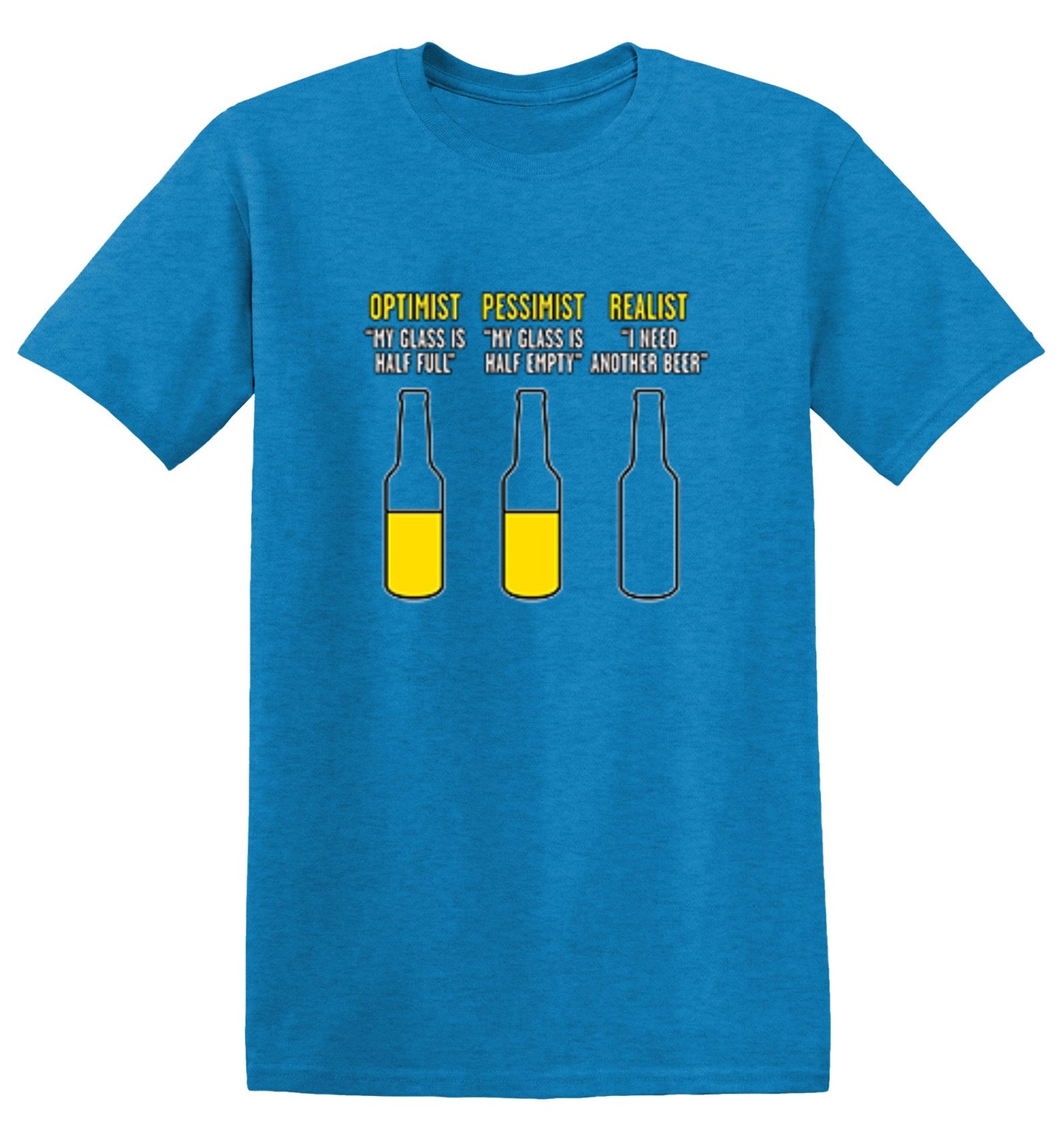 Funny T-Shirts design "Optimist Pessimist Realist T-Shirt"
