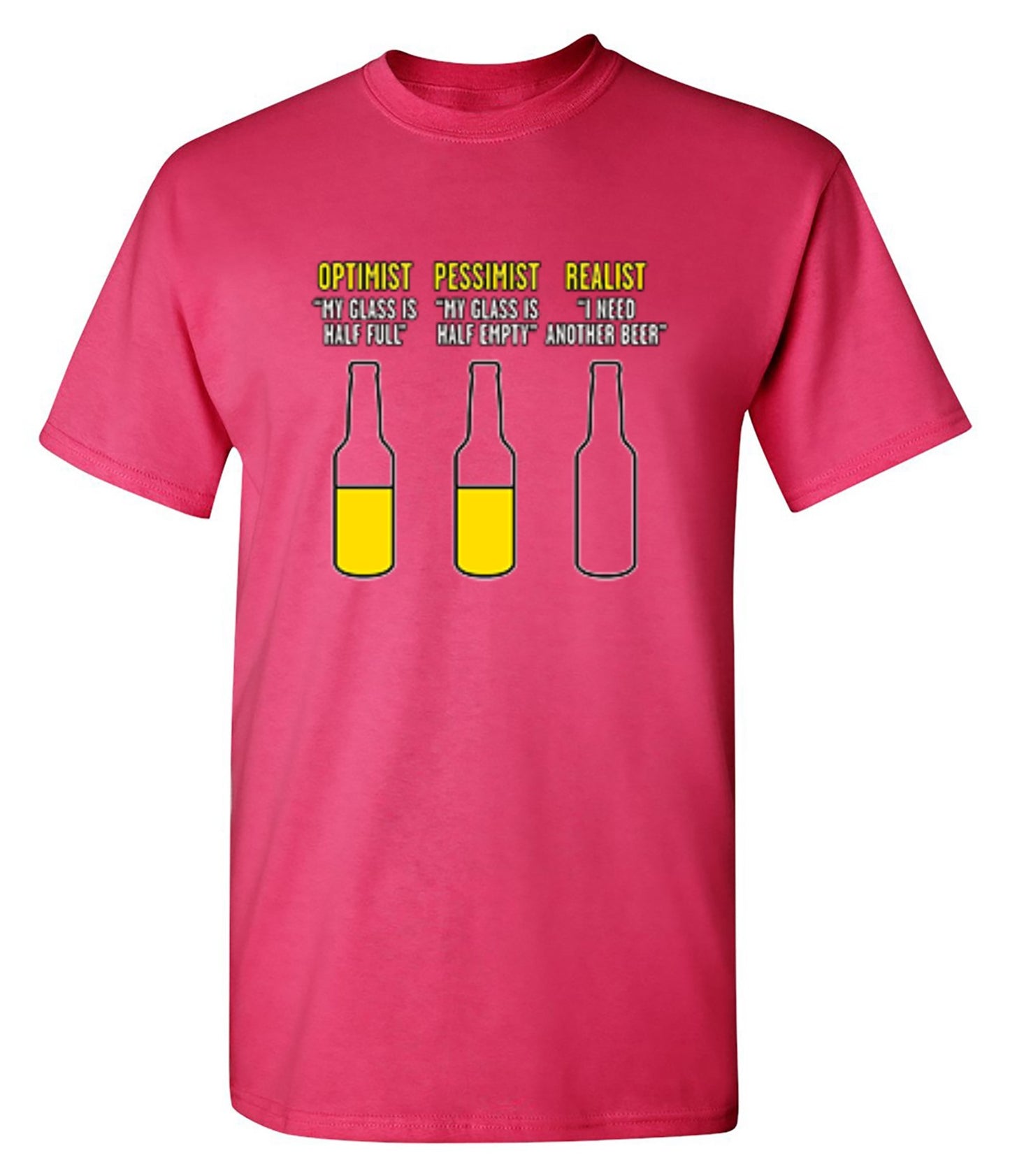 Funny T-Shirts design "Optimist Pessimist Realist T-Shirt"